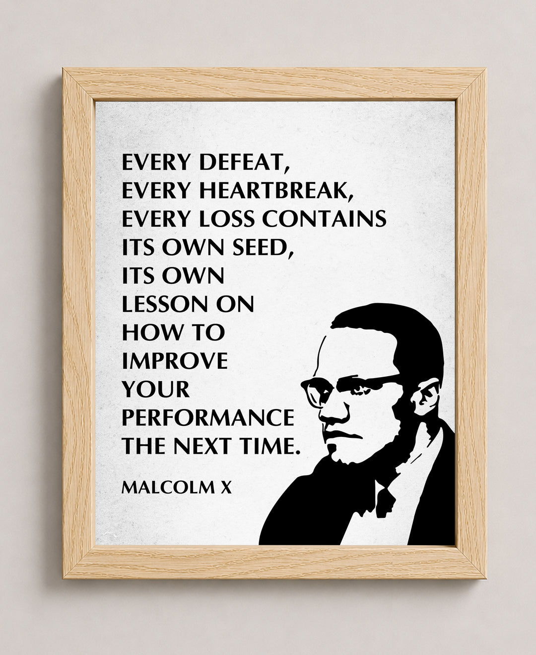 Malcolm X Inspirational Wall Art