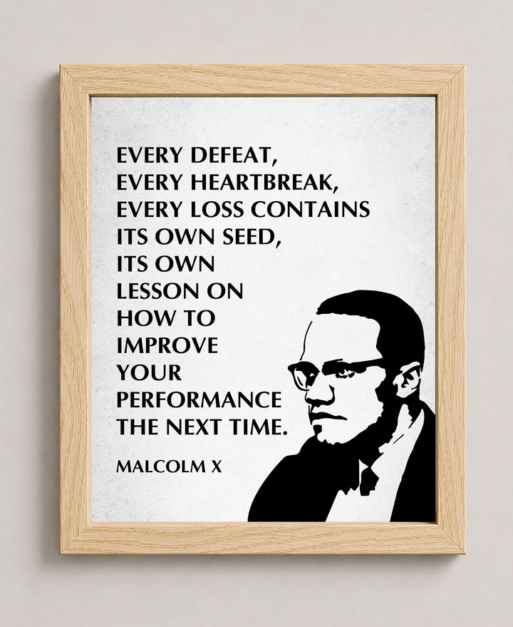 Malcolm X Inspirational Wall Art