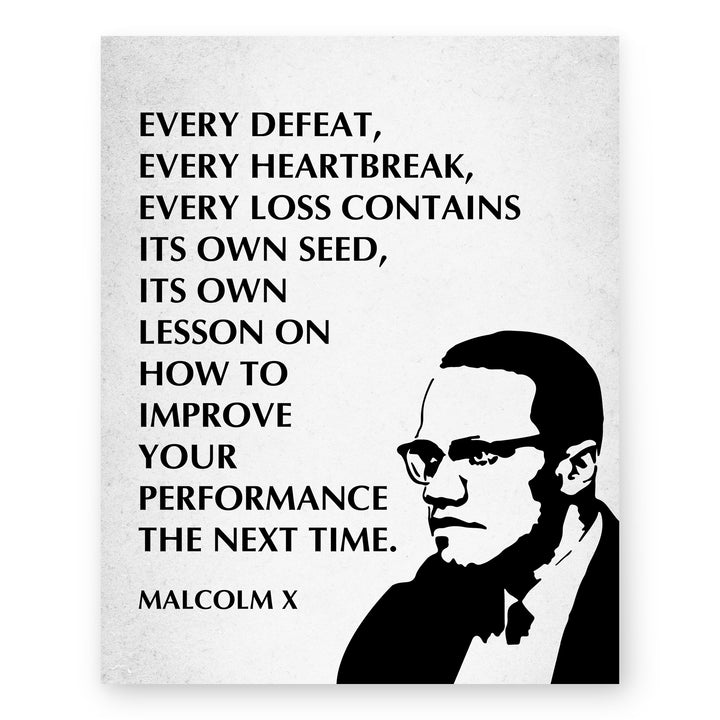 Malcolm X Inspirational Wall Art