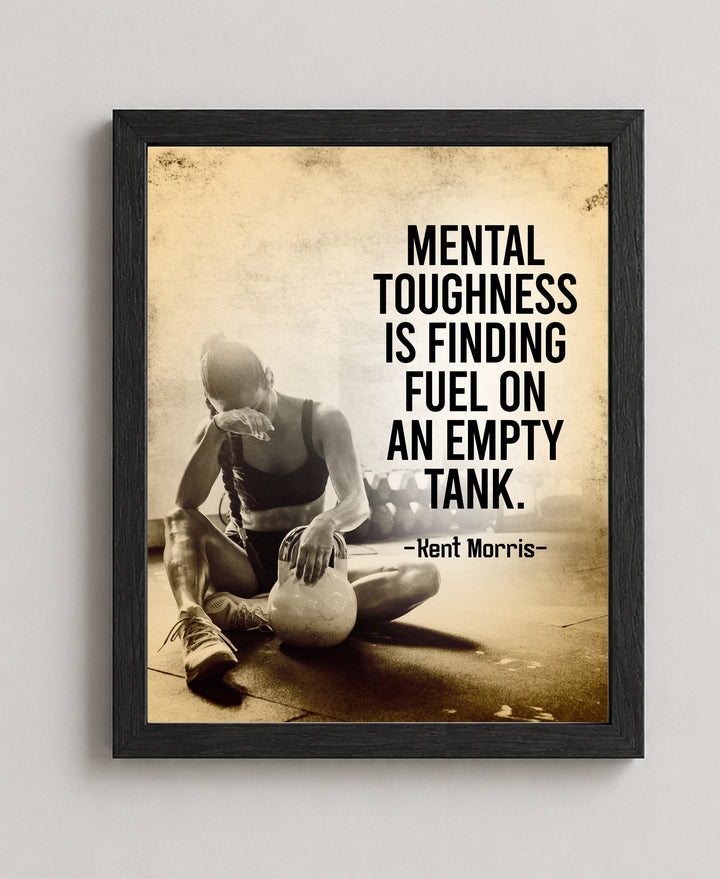 Mental Toughness Quote Minimalist Inspirational Wall Art