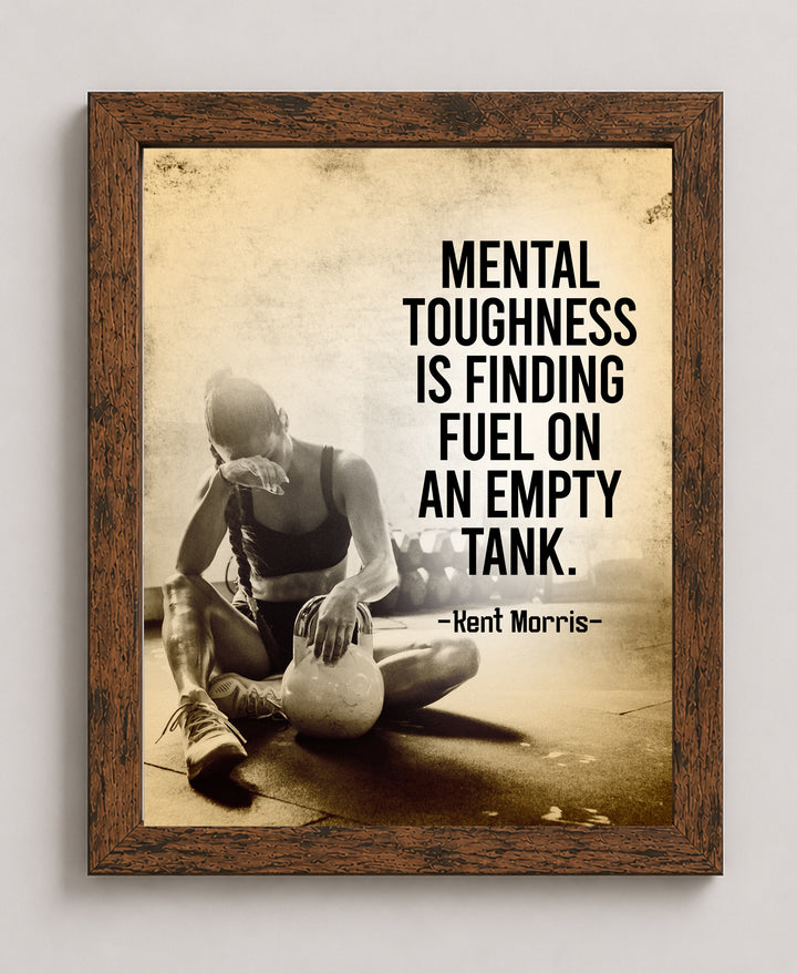 Mental Toughness Quote Minimalist Inspirational Wall Art