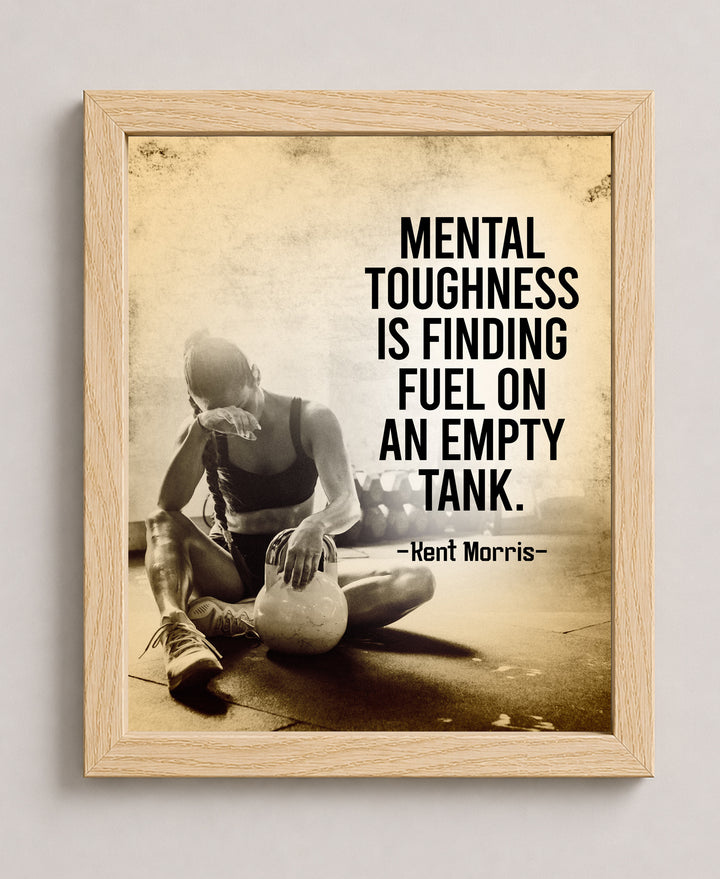 Mental Toughness Quote Minimalist Inspirational Wall Art
