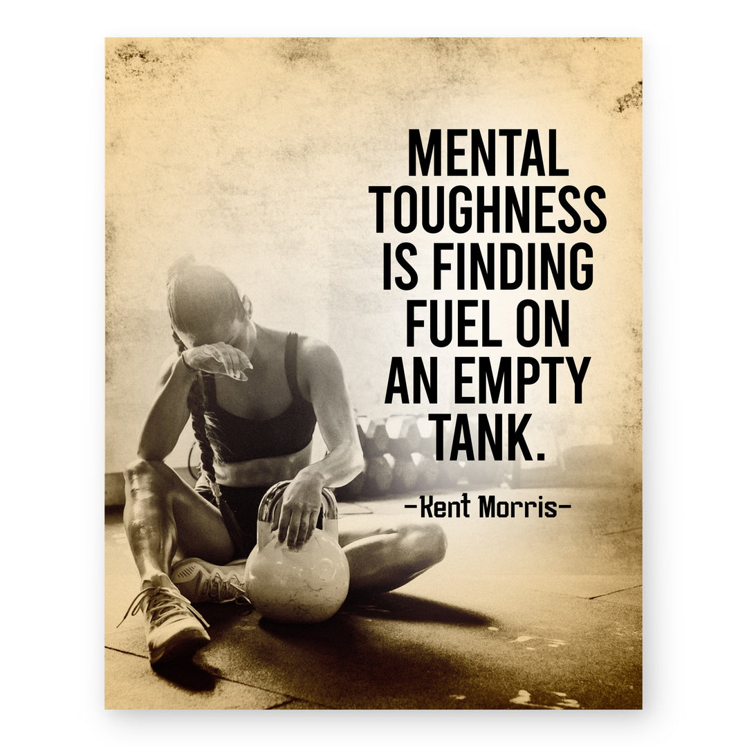 Mental Toughness Quote Minimalist Inspirational Wall Art