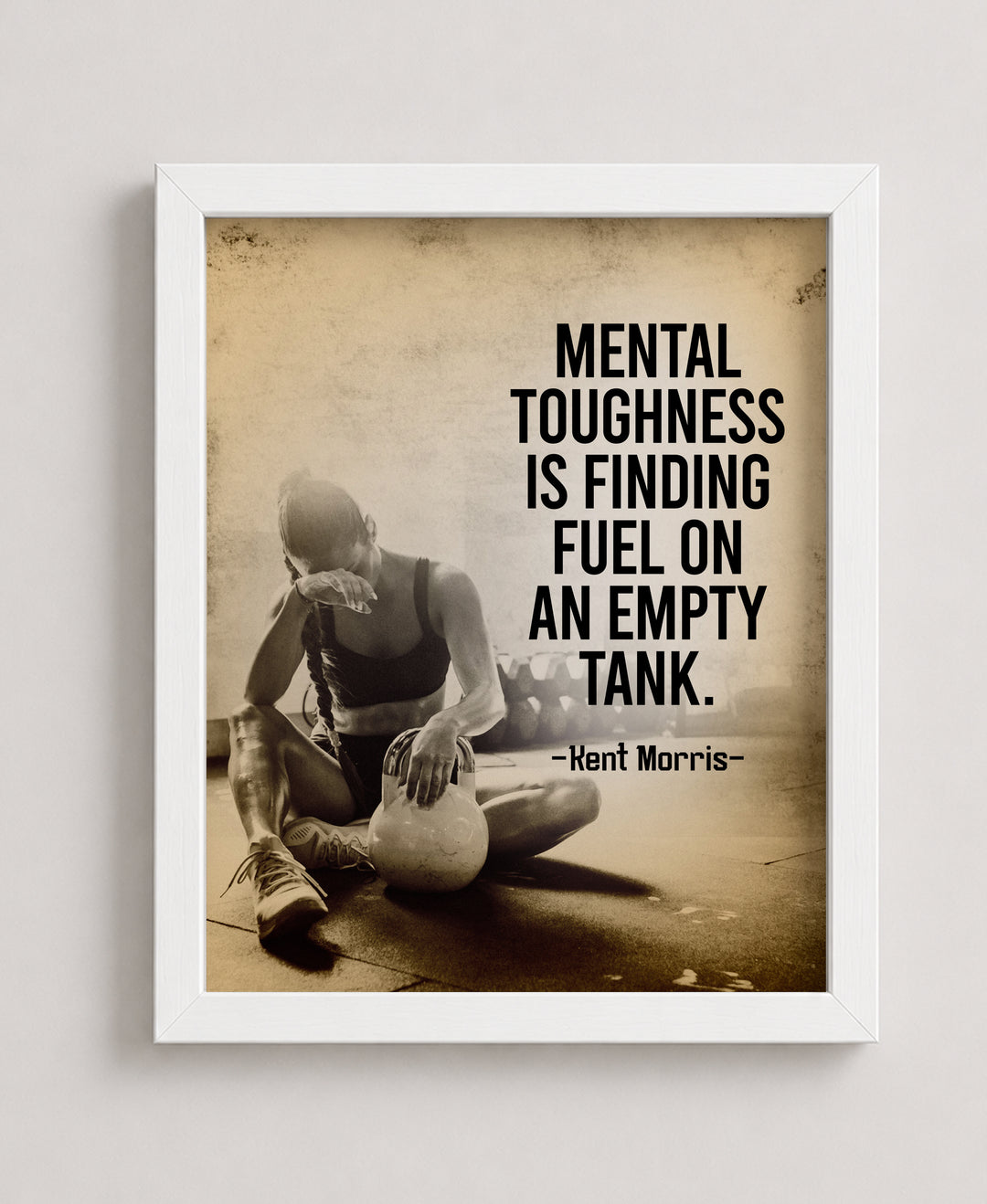Mental Toughness Quote Minimalist Inspirational Wall Art