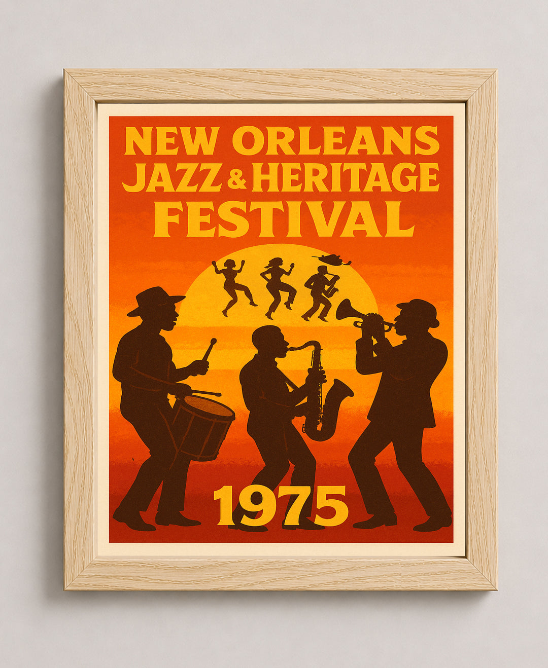 New Orleans Jazz Fest Vintage NOLA Inspirational Wall Art