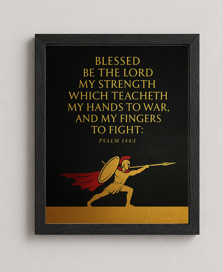 Psalm 144 1 Bible Verse Wall Art