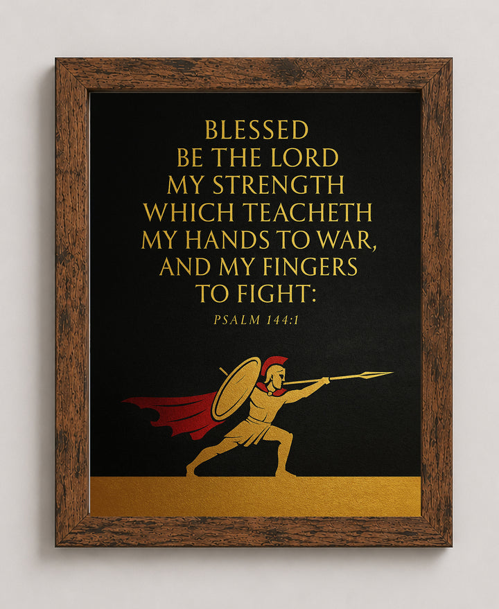 Psalm 144 1 Bible Verse Wall Art
