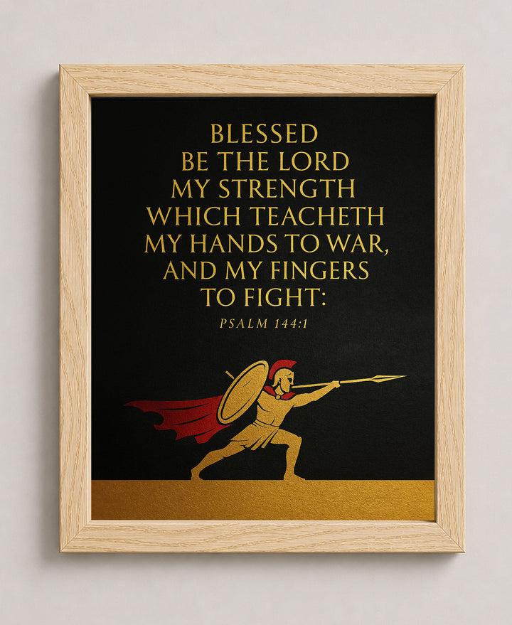 Psalm 144 1 Bible Verse Wall Art