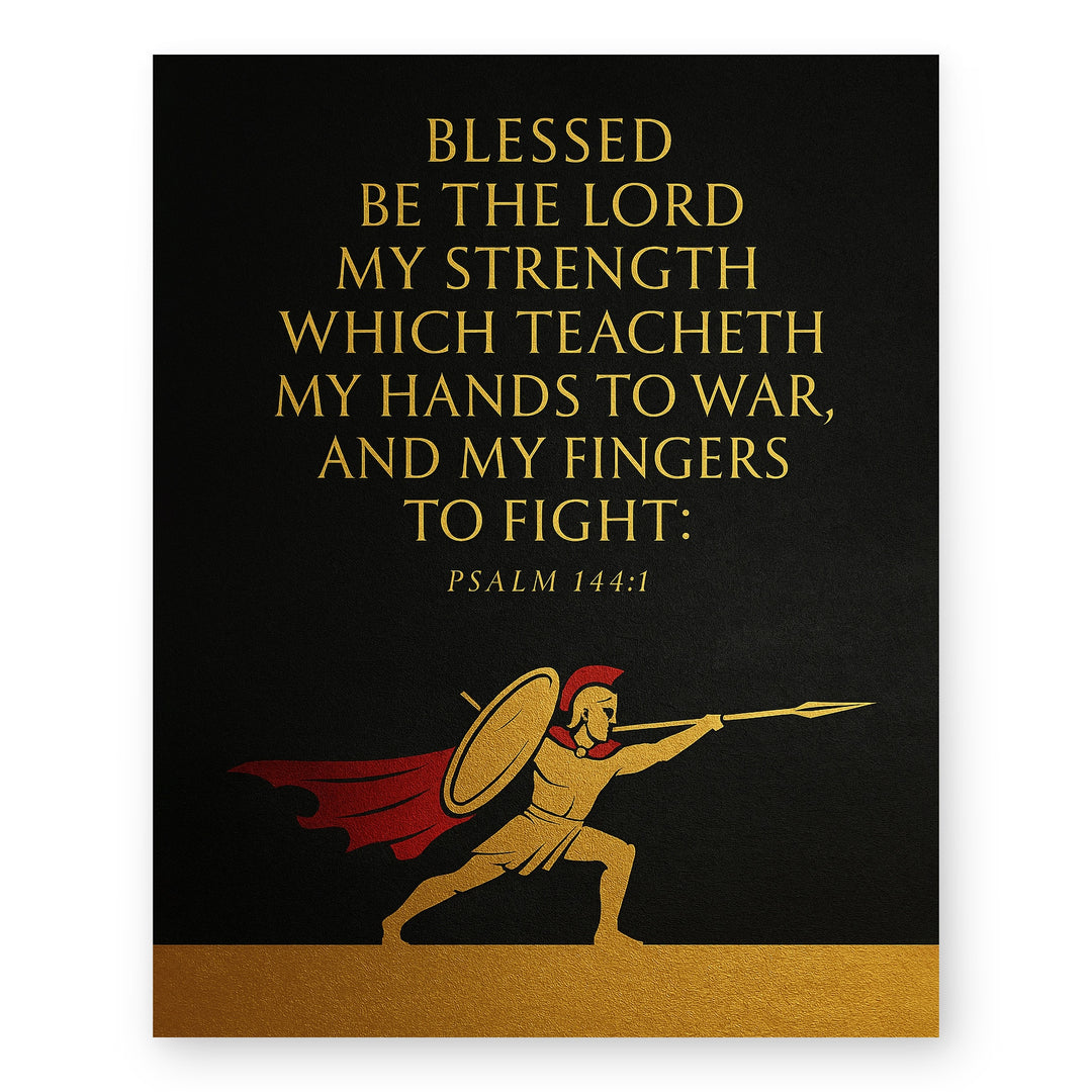 Psalm 144 1 Bible Verse Wall Art