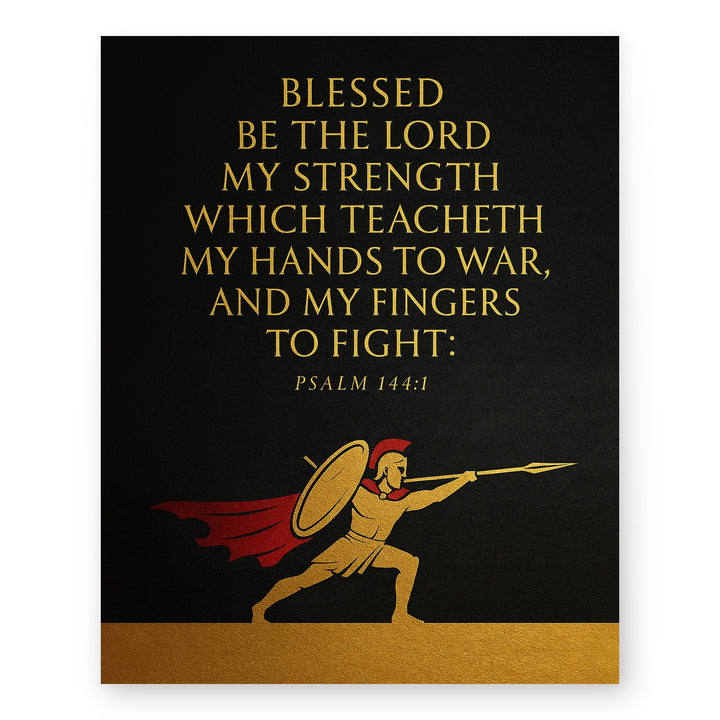 Psalm 144 1 Bible Verse Wall Art