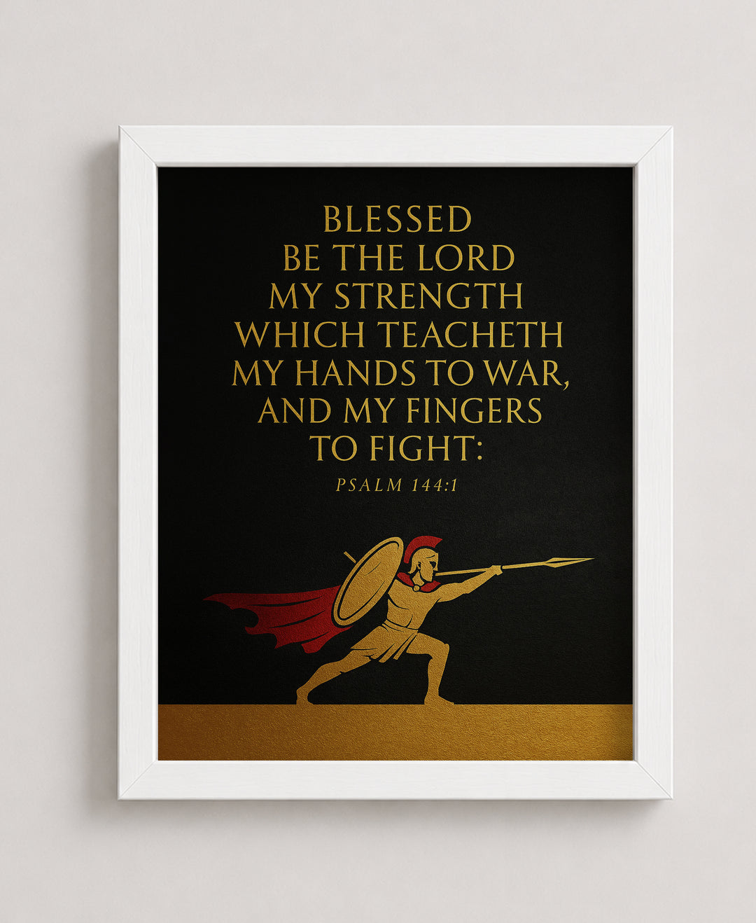 Psalm 144 1 Bible Verse Wall Art