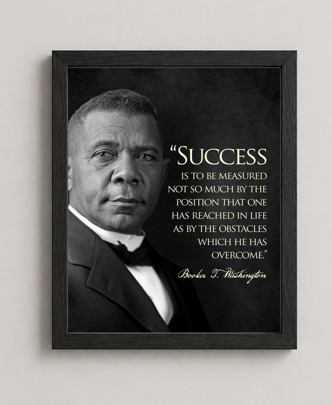 Booker T Washington Inspirational Quote Wall Art Success Wall Art