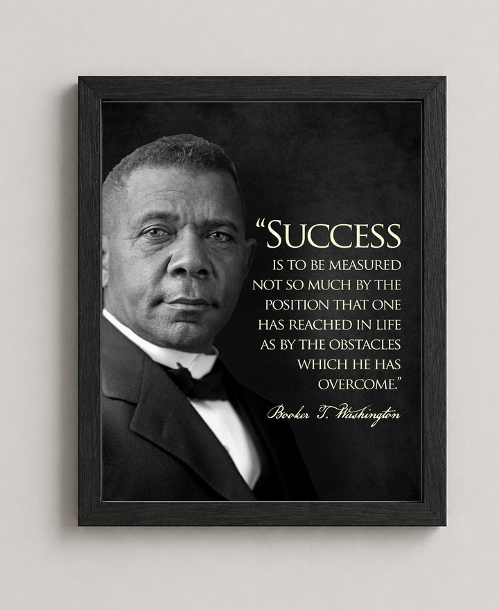 Booker T Washington Inspirational Quote Wall Art Success Wall Art