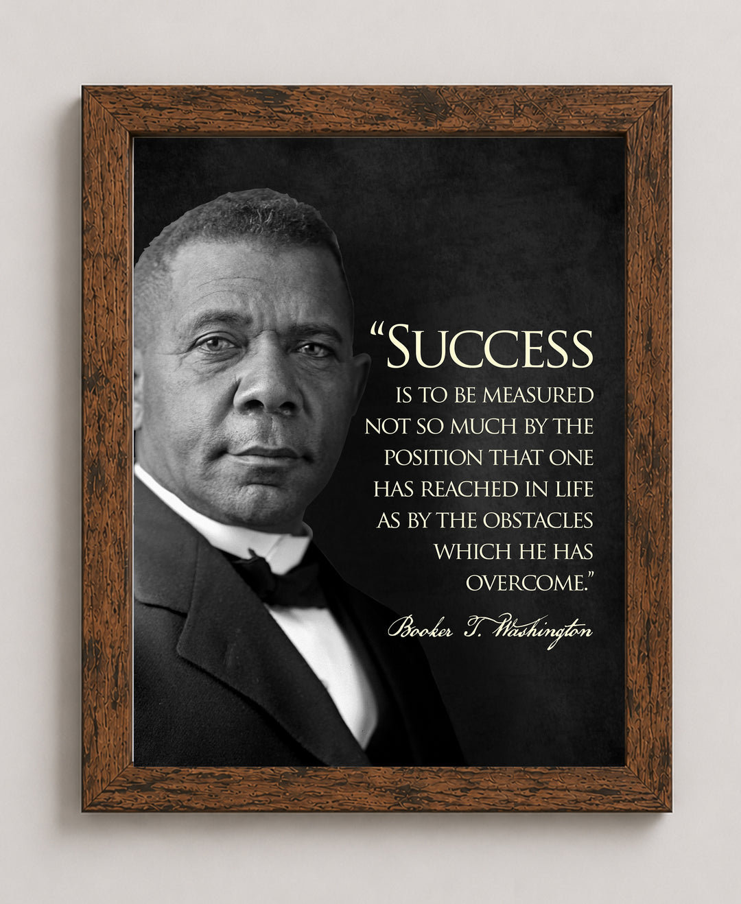 Booker T Washington Inspirational Quote Wall Art Success Wall Art