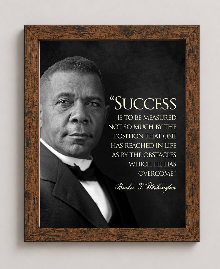 Booker T Washington Inspirational Quote Wall Art Success Wall Art