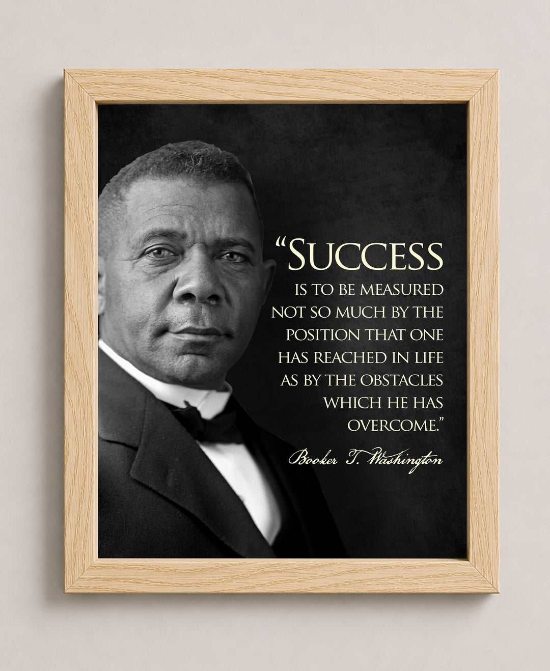 Booker T Washington Inspirational Quote Wall Art Success Wall Art