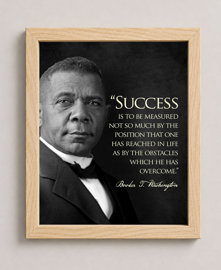 Booker T Washington Inspirational Quote Wall Art Success Wall Art