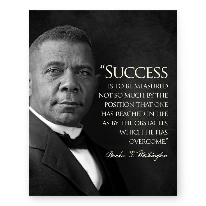 Booker T Washington Inspirational Quote Wall Art Success Wall Art