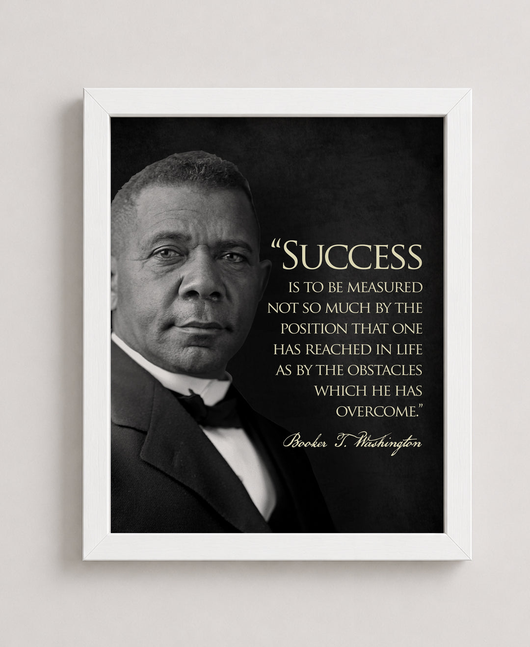 Booker T Washington Inspirational Quote Wall Art Success Wall Art