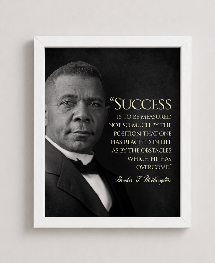 Booker T Washington Inspirational Quote Wall Art Success Wall Art