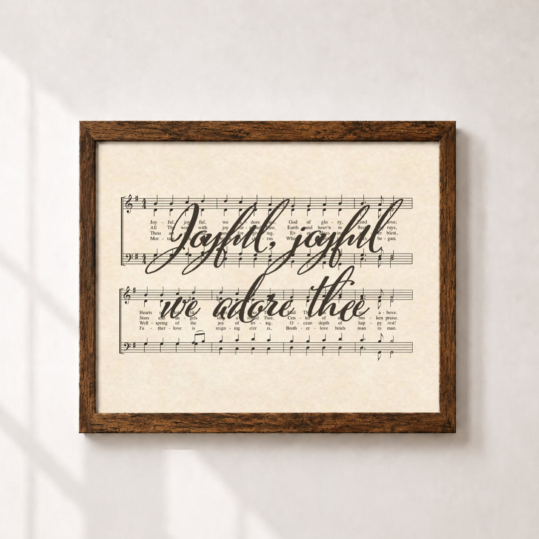 Praise Hymns Sheet Music Christian Wall Art