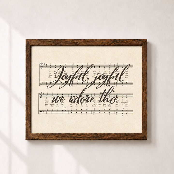 Praise Hymns Sheet Music Christian Wall Art