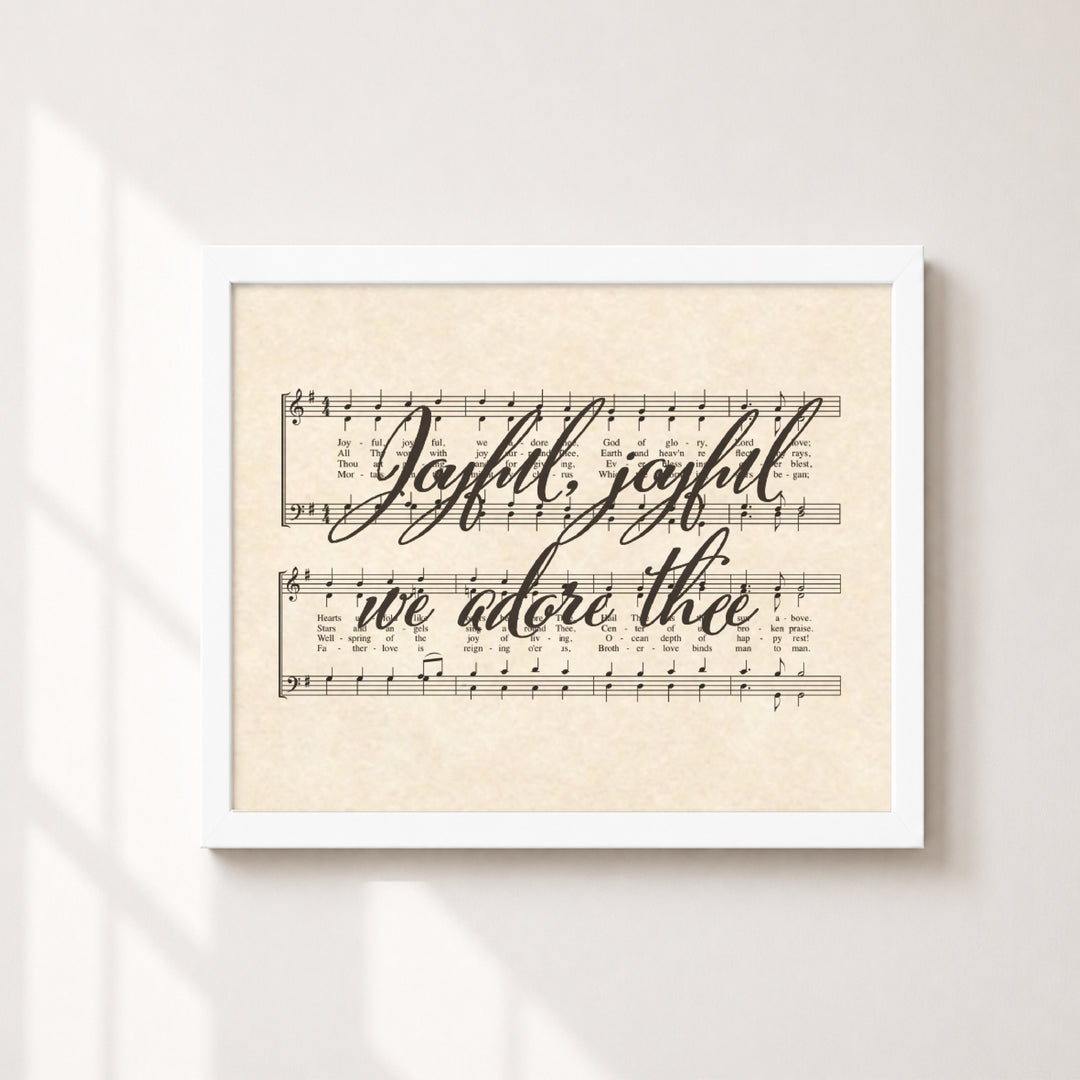 Praise Hymns Sheet Music Christian Wall Art