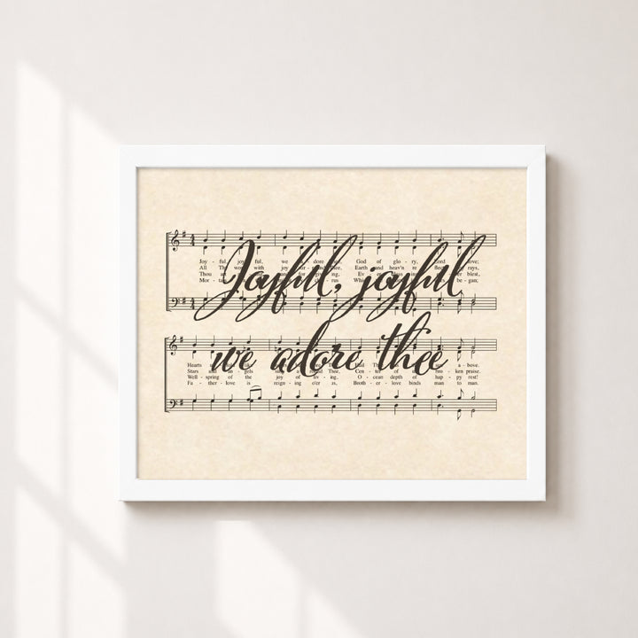 Praise Hymns Sheet Music Christian Wall Art