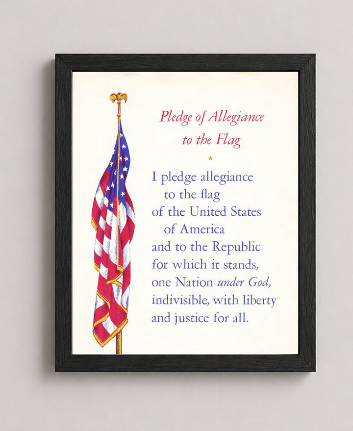 Pledge of Allegiance Patriotic Wall Art