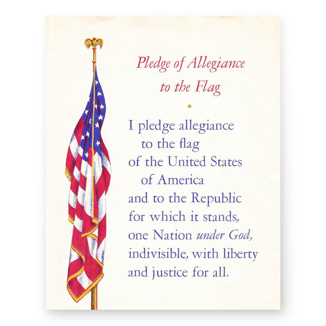 Pledge of Allegiance Patriotic Wall Art