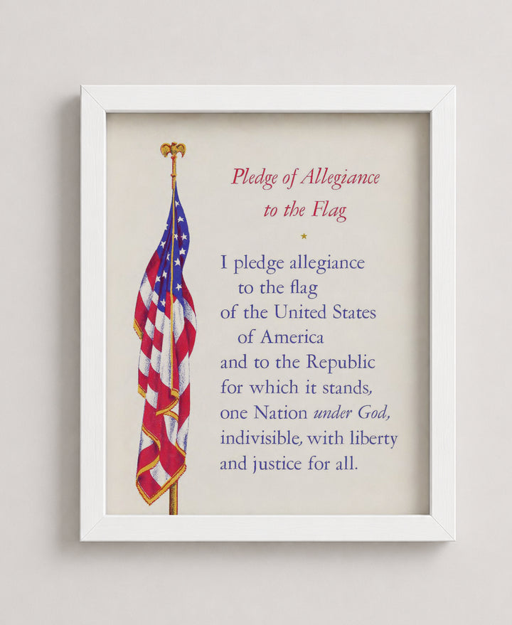 Pledge of Allegiance Patriotic Wall Art
