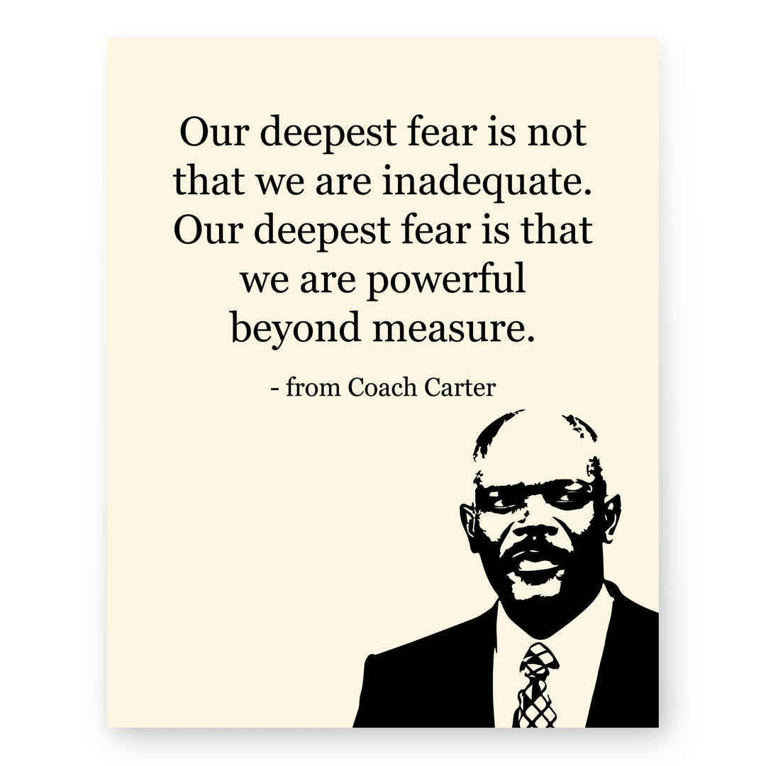 Our Deepest Fear Is We Are Powerful Coach Inspirational Wall Art