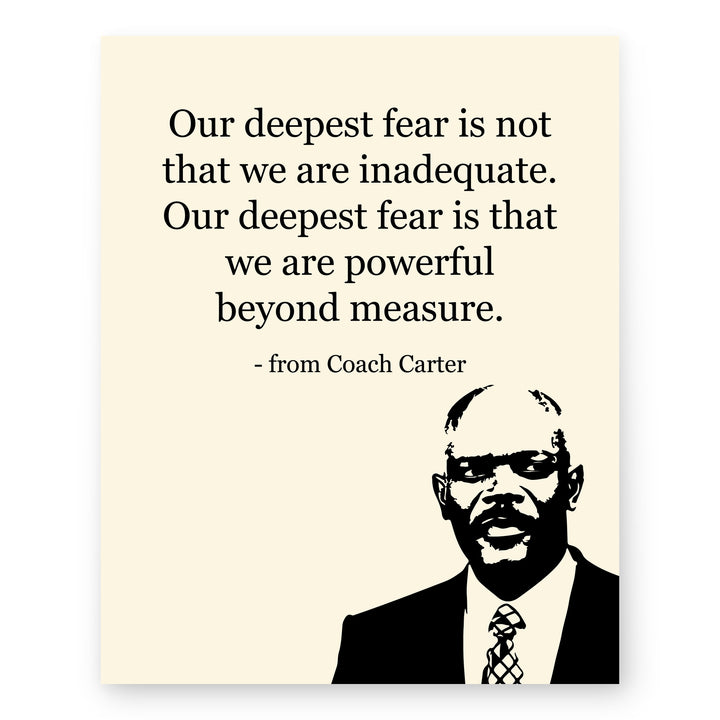Our Deepest Fear Is We Are Powerful Coach Inspirational Wall Art
