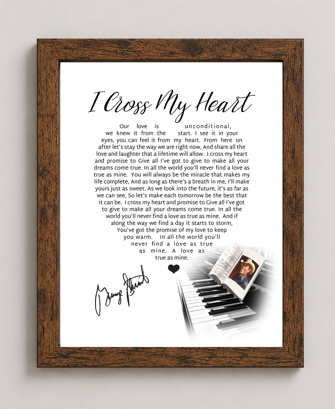 I Cross My Heart Song Lyrics Music Wall Art