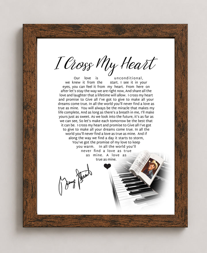 I Cross My Heart Song Lyrics Music Wall Art