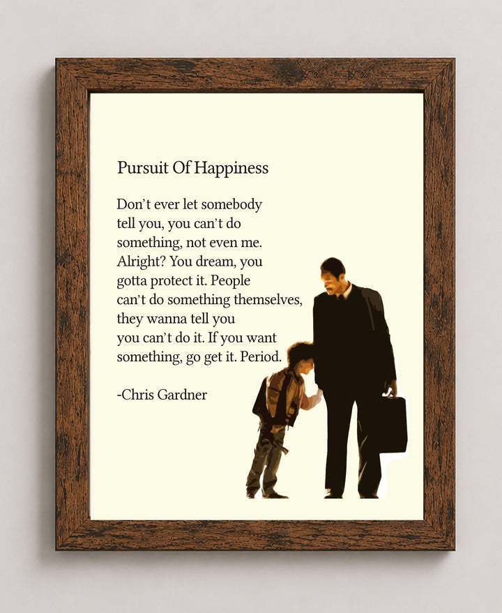 Pursuit of Happiness Inspirational Wall Art