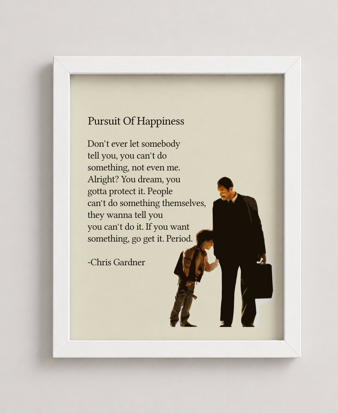 Pursuit of Happiness Inspirational Wall Art