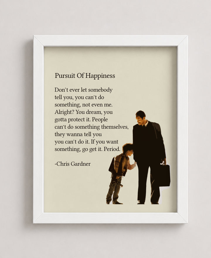 Pursuit of Happiness Inspirational Wall Art