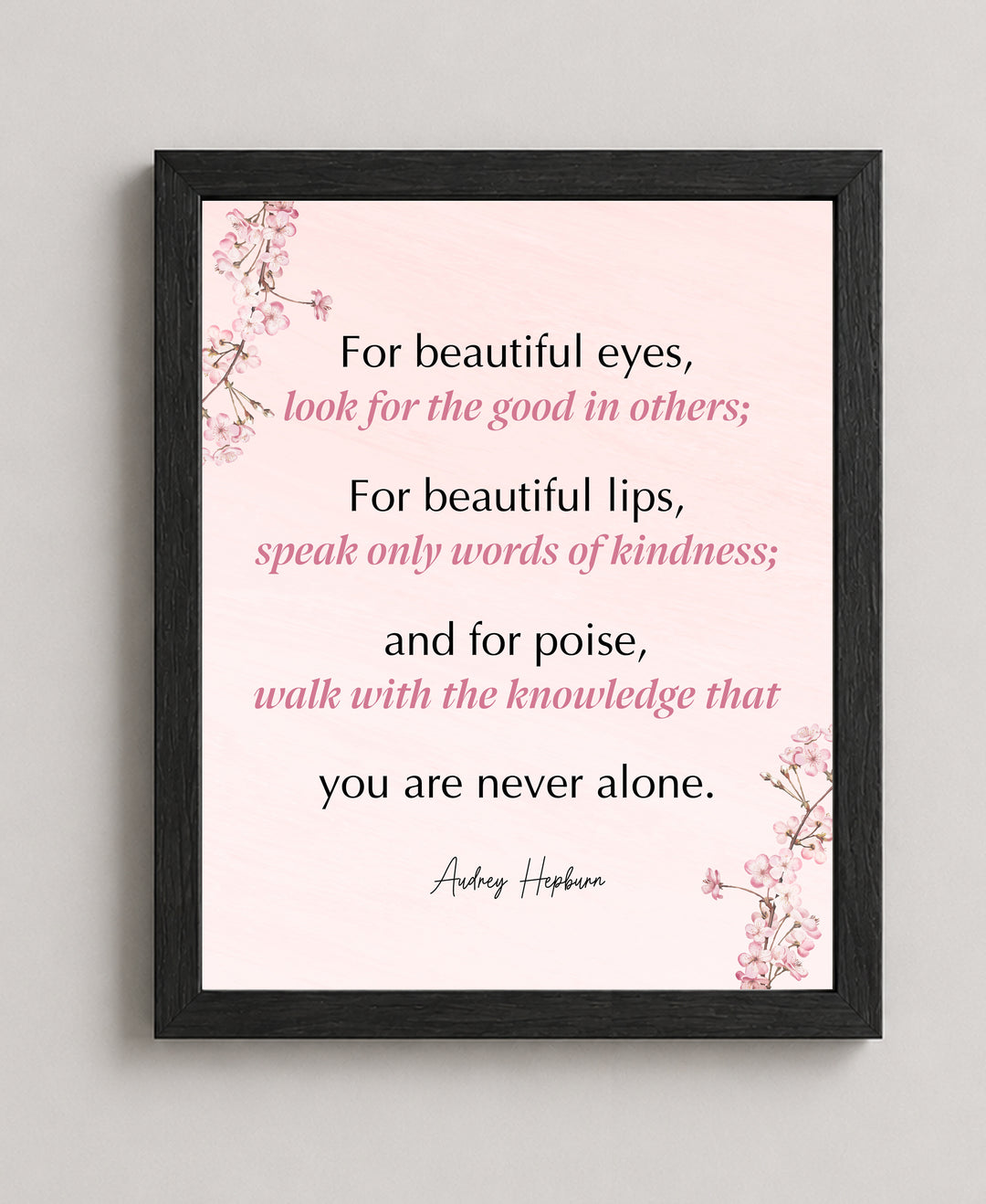 Audrey Hepburn Inspirational Wall Art