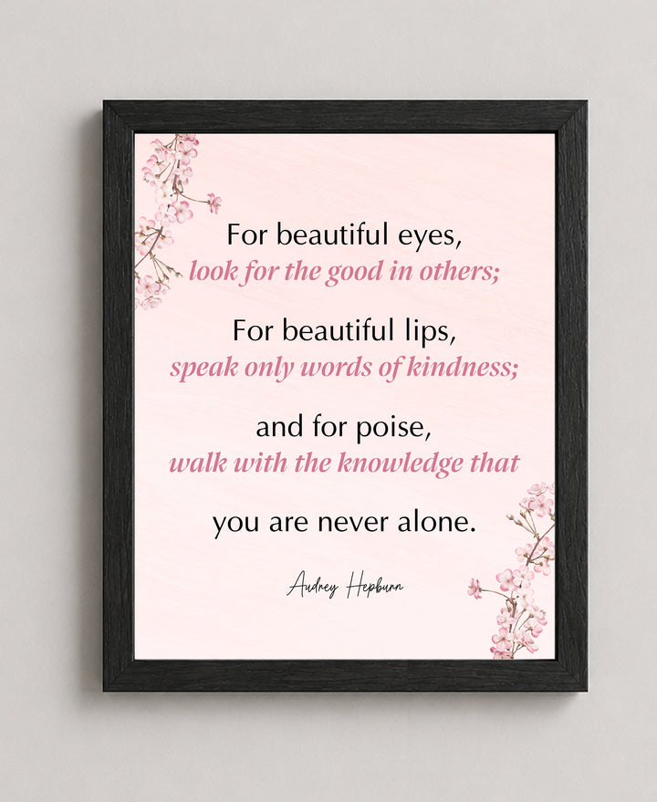 Audrey Hepburn Inspirational Wall Art