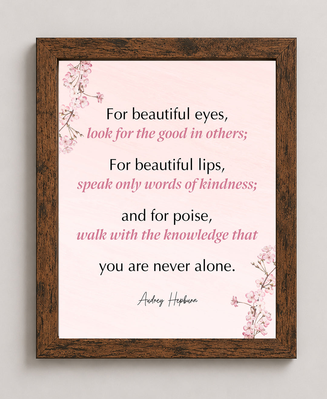 Audrey Hepburn Inspirational Wall Art