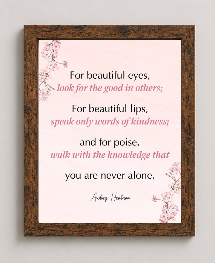 Audrey Hepburn Inspirational Wall Art