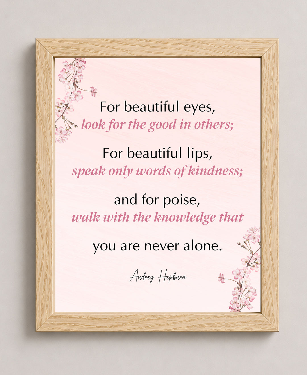 Audrey Hepburn Inspirational Wall Art