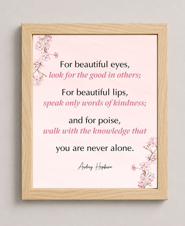 Audrey Hepburn Inspirational Wall Art