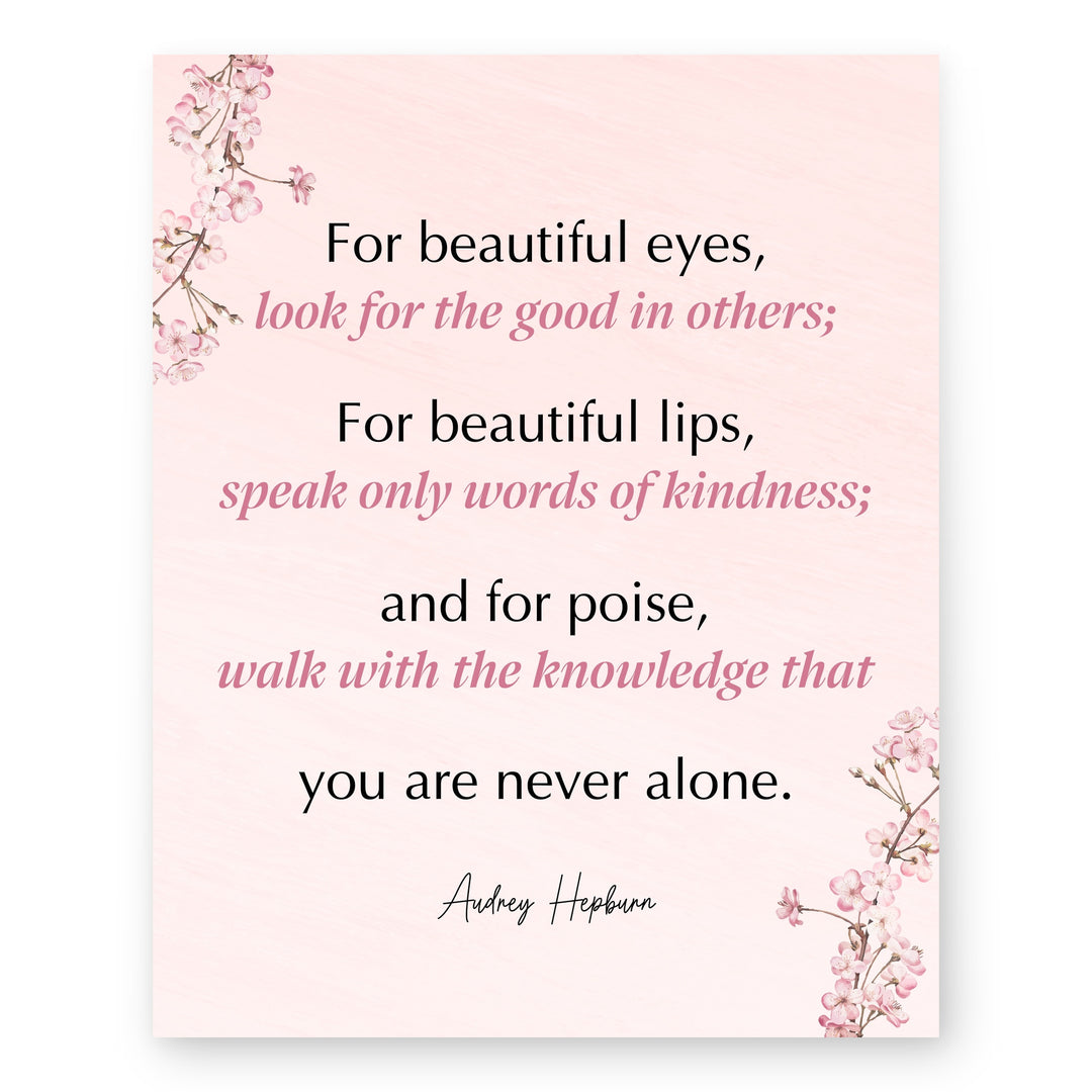 Audrey Hepburn Inspirational Wall Art