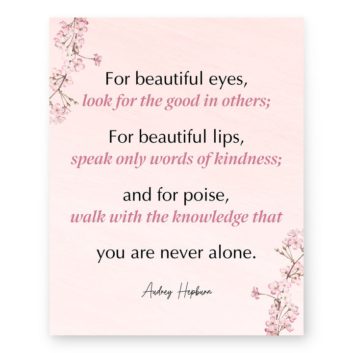 Audrey Hepburn Inspirational Wall Art