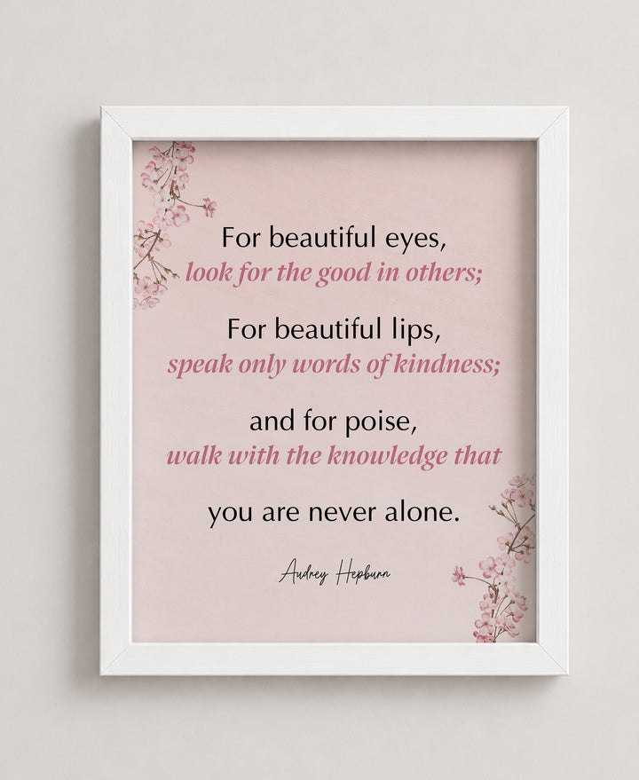 Audrey Hepburn Inspirational Wall Art