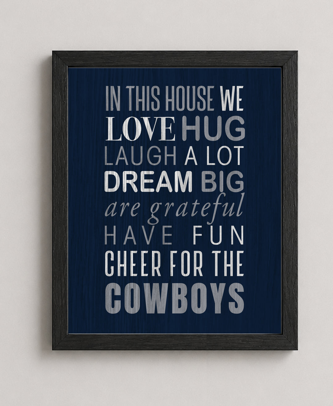 Cowboys Fun Cheer Motivational Wall Art