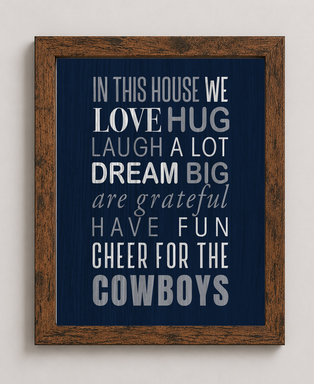 Cowboys Fun Cheer Motivational Wall Art