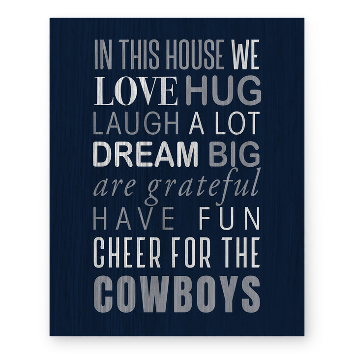 Cowboys Fun Cheer Motivational Wall Art
